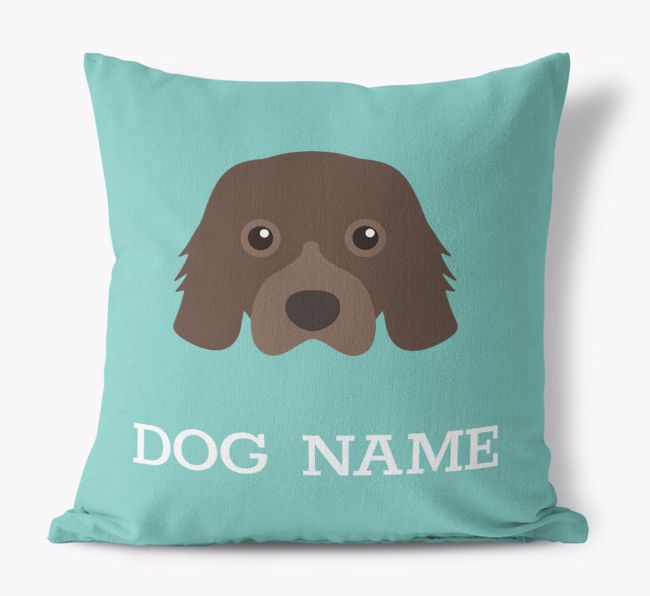 {dogsName}'s Icon: Personalized {breedFullName} Canvas Pillow